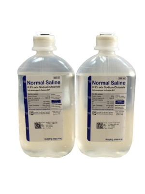 Saudi Normal Saline 0.9% w/v Sodium Chloride Intravenous Infusion BP 500ml